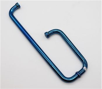 নীল রঙের স্লাইডিং দরজার হাতল