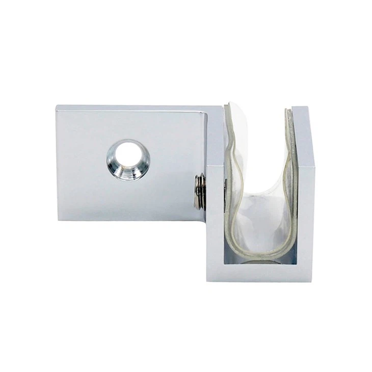Full Brass Chrome 90 Degree Glass Clamp Color Customizable Bathroom Clip