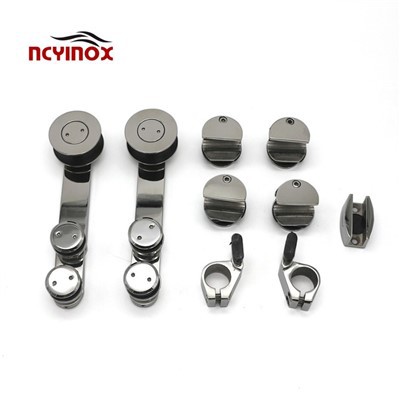 বাথরুম বা অফিস রোলার সিস্টেম স্লাইডিং ডোর সফট ক্লোজিং হার্ডওয়্যার ফিটিং