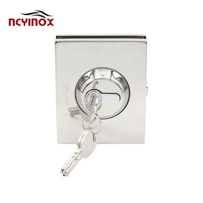 পাইকারি স্টেইনলেস স্টীল ডাবল সাইডেড - কাচের দরজার জন্য পিতলের চাবি দিয়ে লক করুন